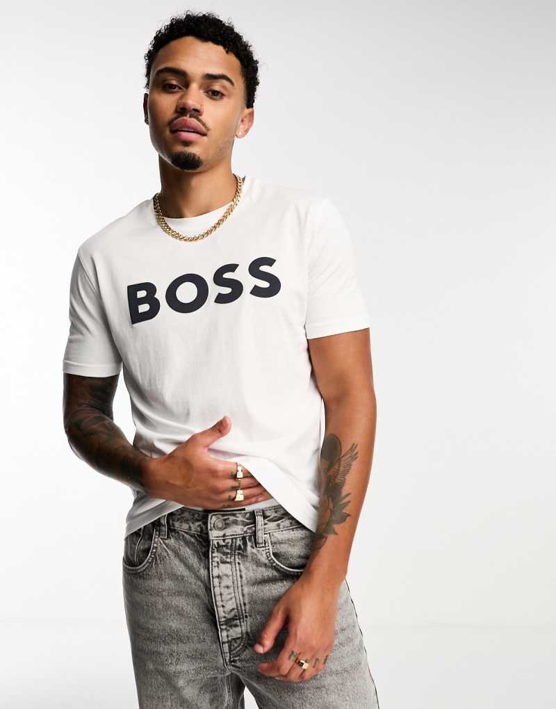 BOSS Orange Thinking 1 T-shirt in white BOSS Orange