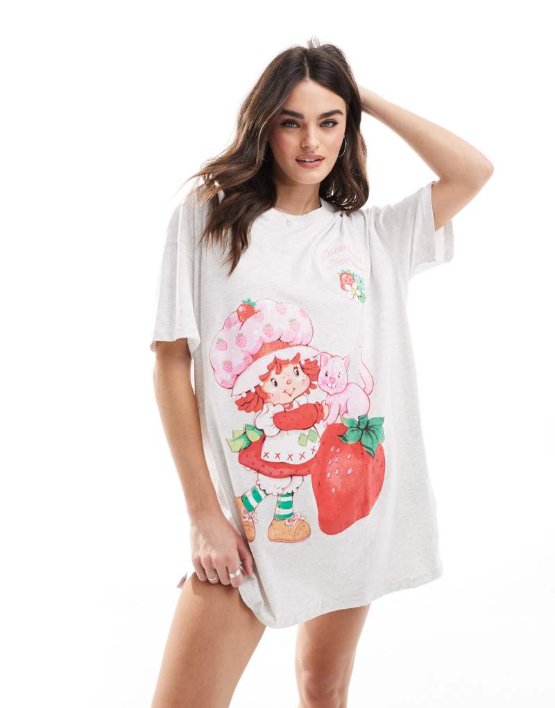 Cotton On sleep t-shirt dress with Strawberry Shortcake graphic Cotton On