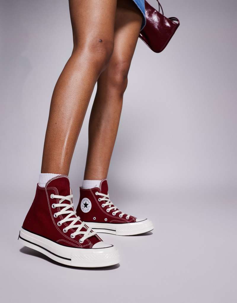 Converse Chuck 70 HI sneakers in burgundy Converse