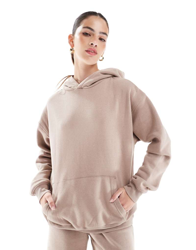 Cotton On classic fleece hoodie in mocha - part of a set Cotton On