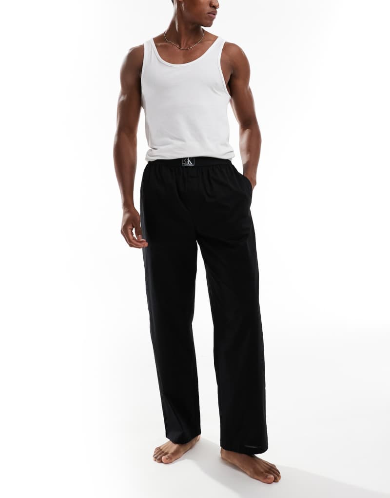 Calvin Klein CK Established pajama pant in black Calvin Klein