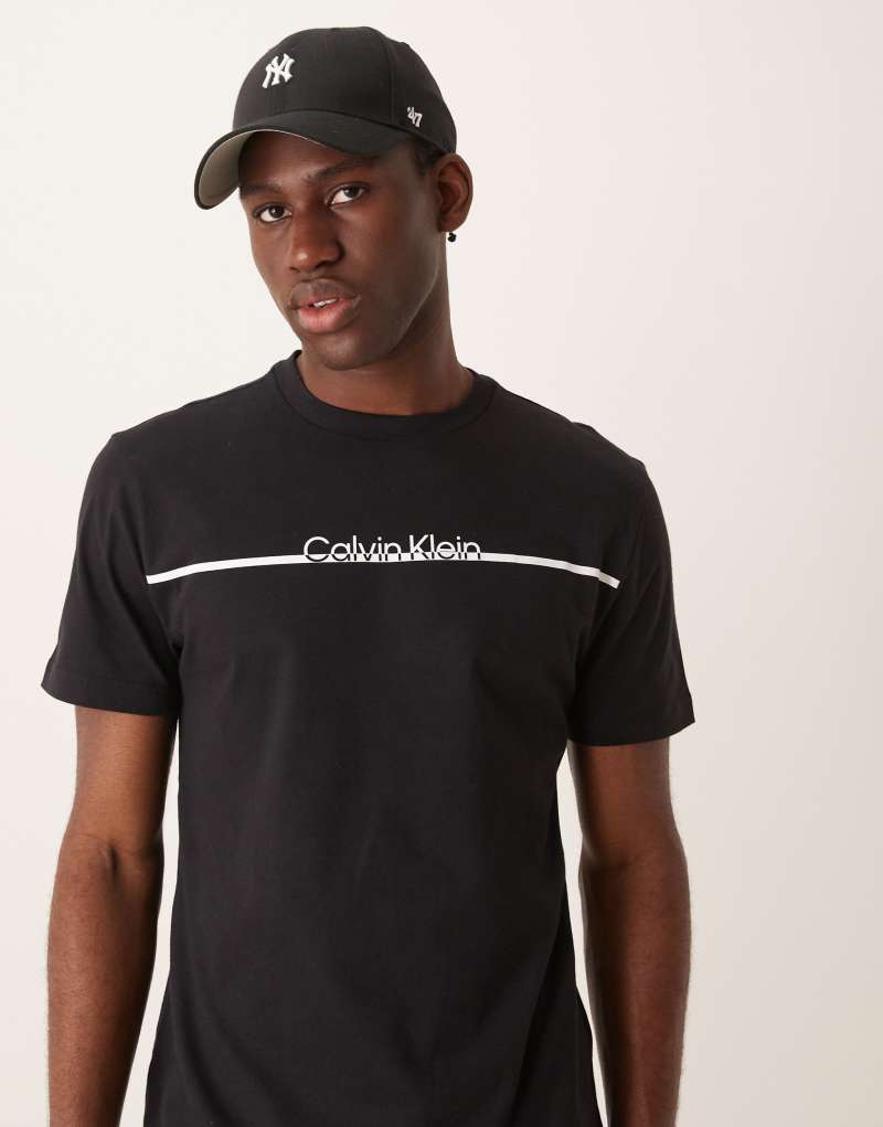 Calvin Klein line logo t-shirt in black Calvin Klein