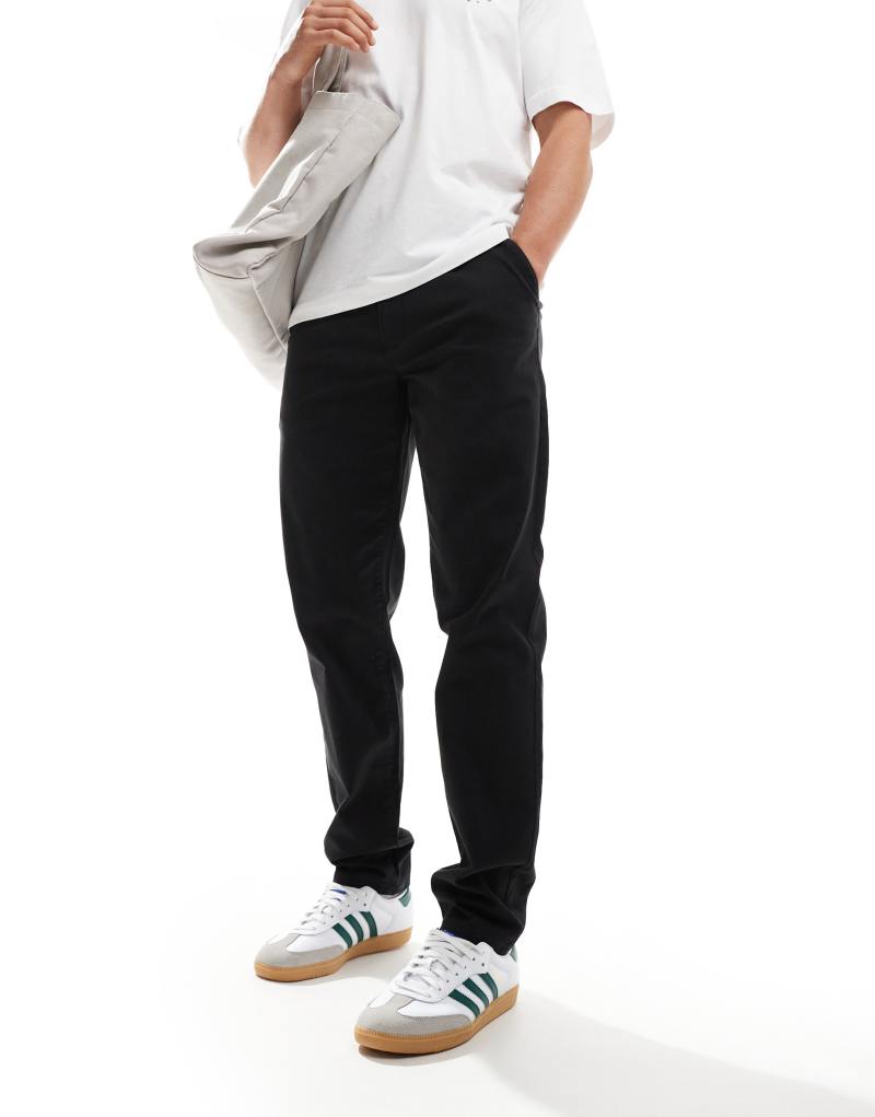 Farah Norwood regular fit chino pants in black Farah