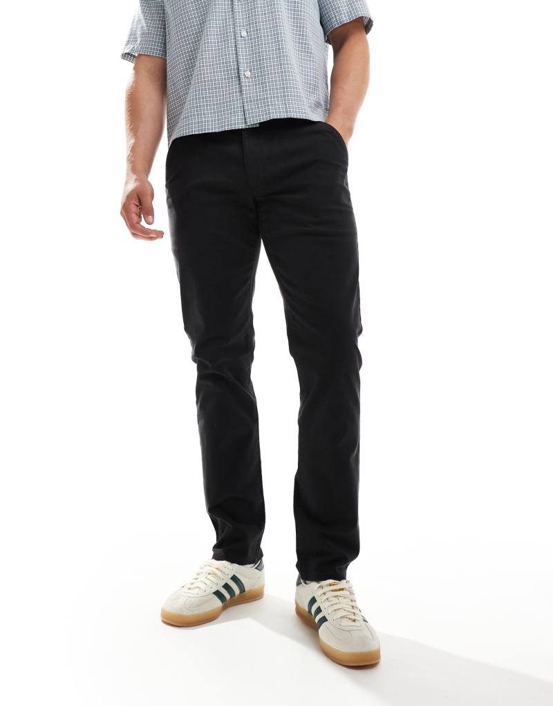 Farah Elm slim fit chino pants in black Farah