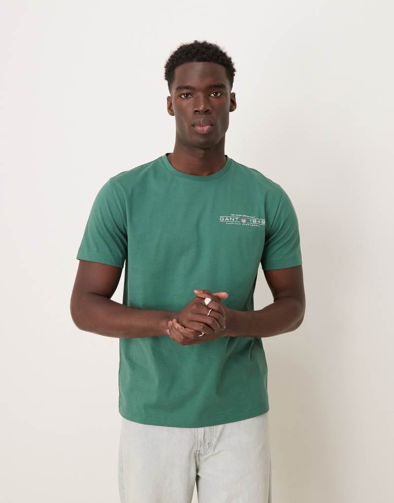 GANT 1949 logo T-shirt in green Gant