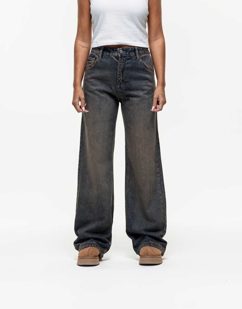 Good For Nothing baggy jeans in blue rust wash Good For Nothing