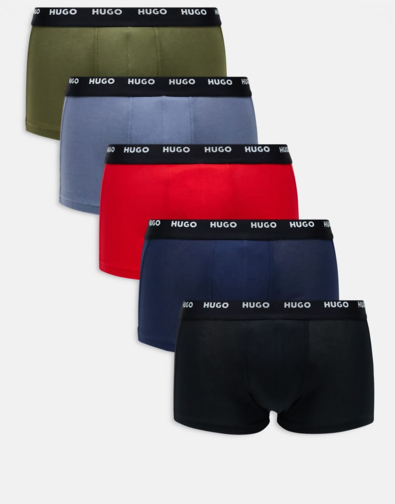 Hugo Bodywear 5 pack briefs in blue Hugo Red