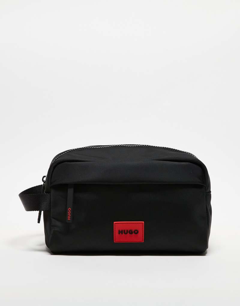 HUGO Red ethon toiletry bag in black Hugo Red