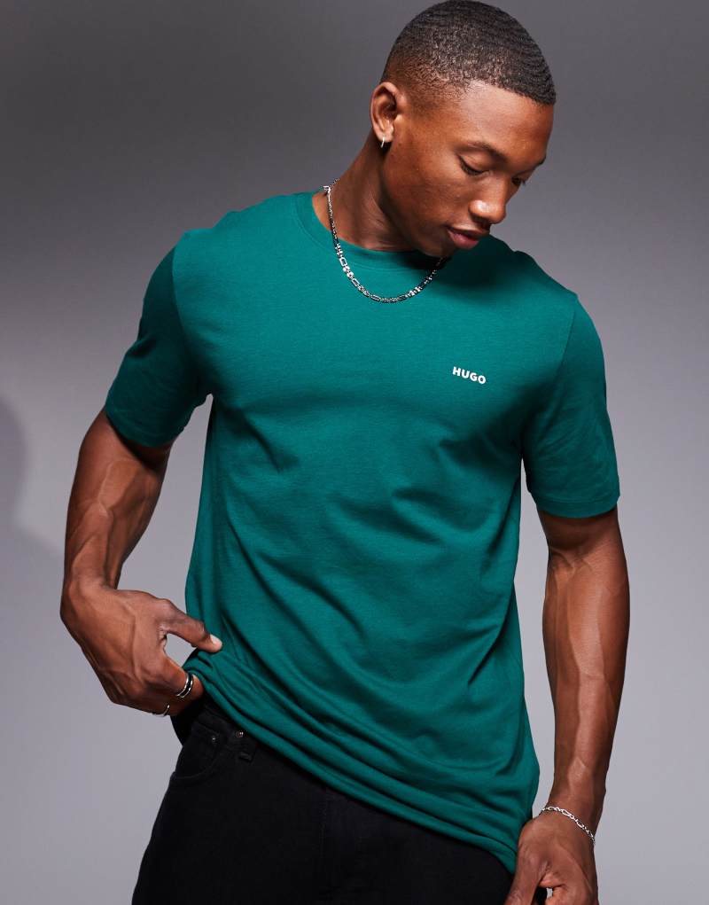 HUGO Red dero t-shirt in forest green Hugo Red