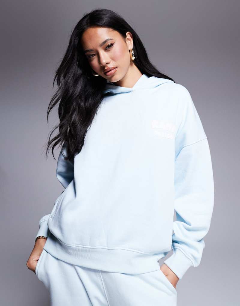 Kaiia design oversized bubble logo hoodie in light blue - part of a set Kaiia