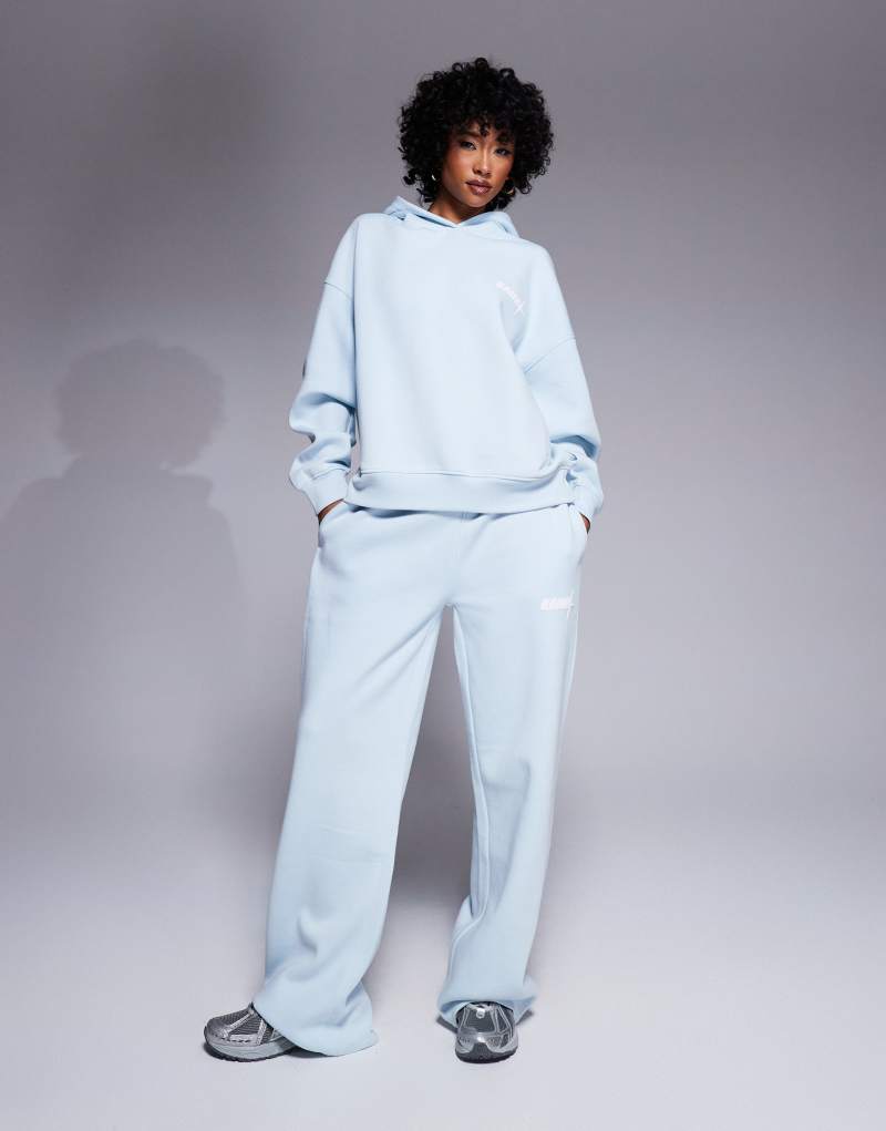 Kaiia logo deep waistband wide leg sweatpants in mint - part of a set Kaiia