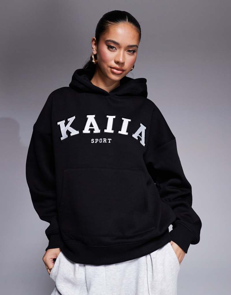 Kaiia sport oversized hoodie in black Kaiia