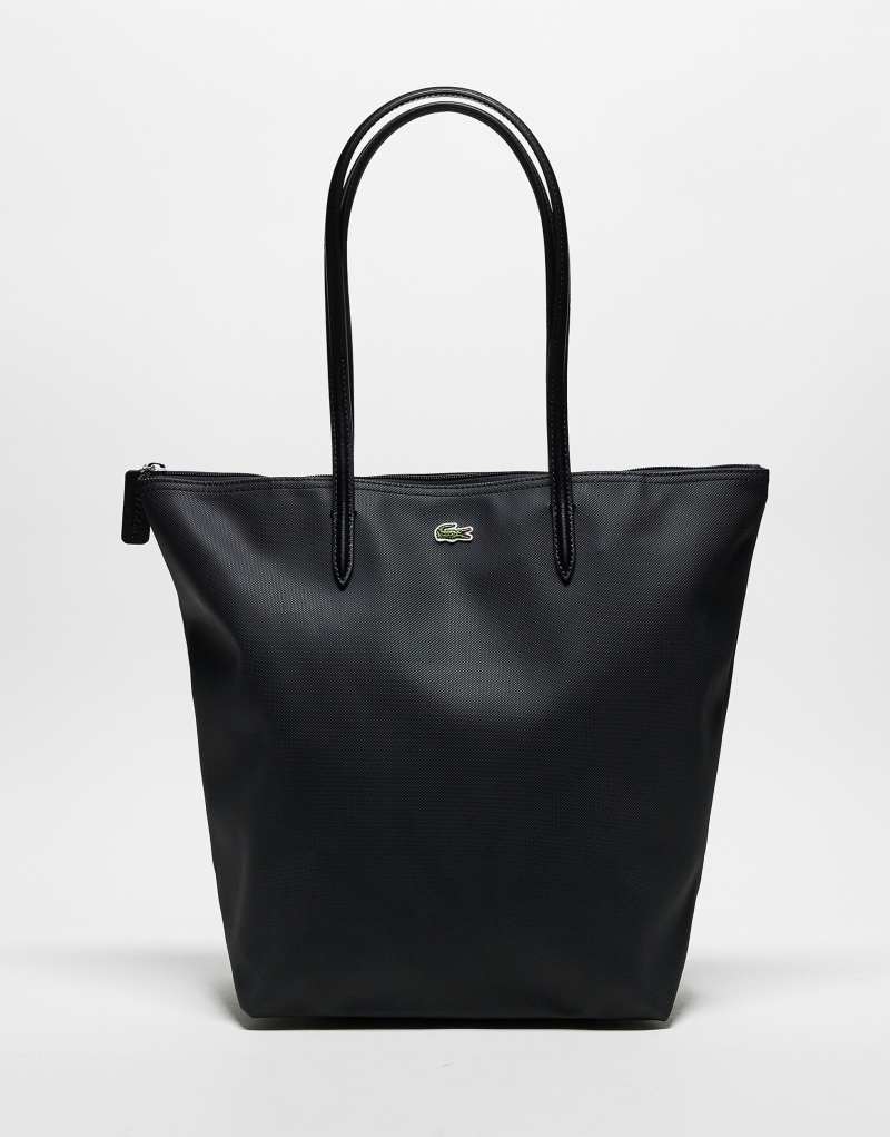 Lacoste script logo shopper bag in black Lacoste