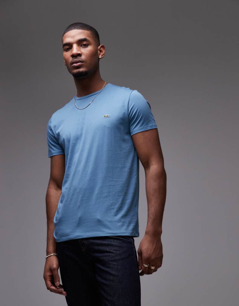 Lacoste pima cotton t-shirt in slate blue Lacoste