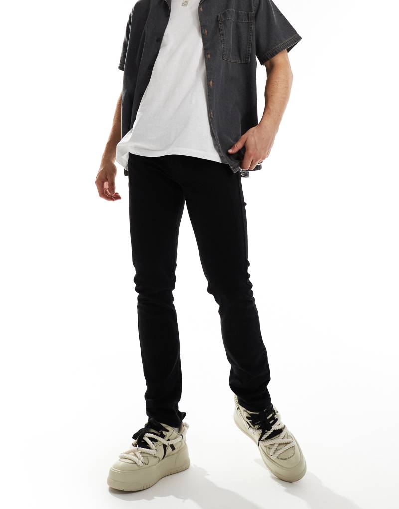 Lee Luke slim tapered jeans in rinsed black Lee