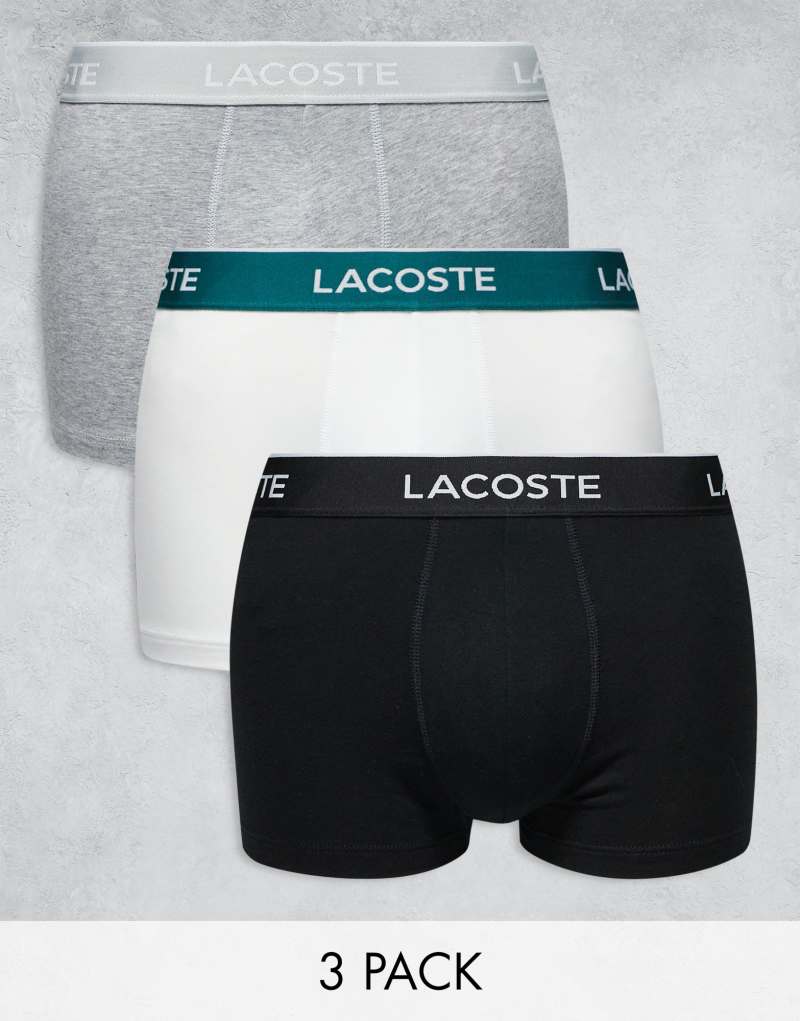 Lacoste essentials 3 pack boxer briefs in multi Lacoste