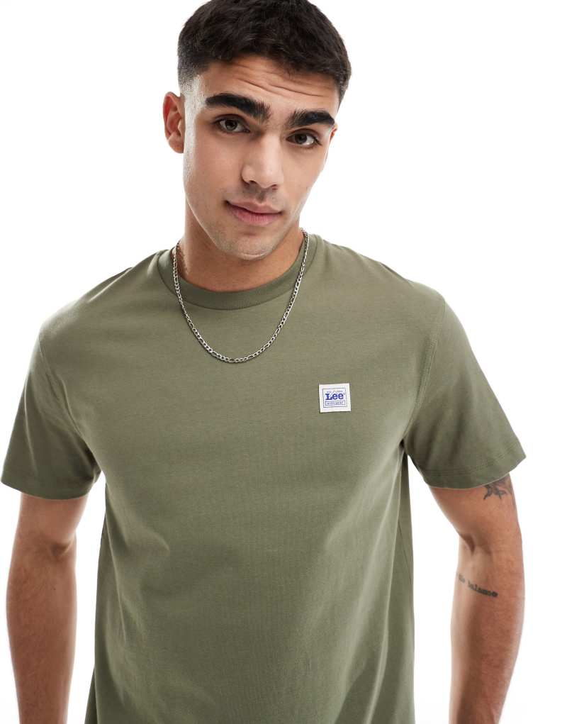 Lee workwear relaxed fit t-shirt in olive green Lee