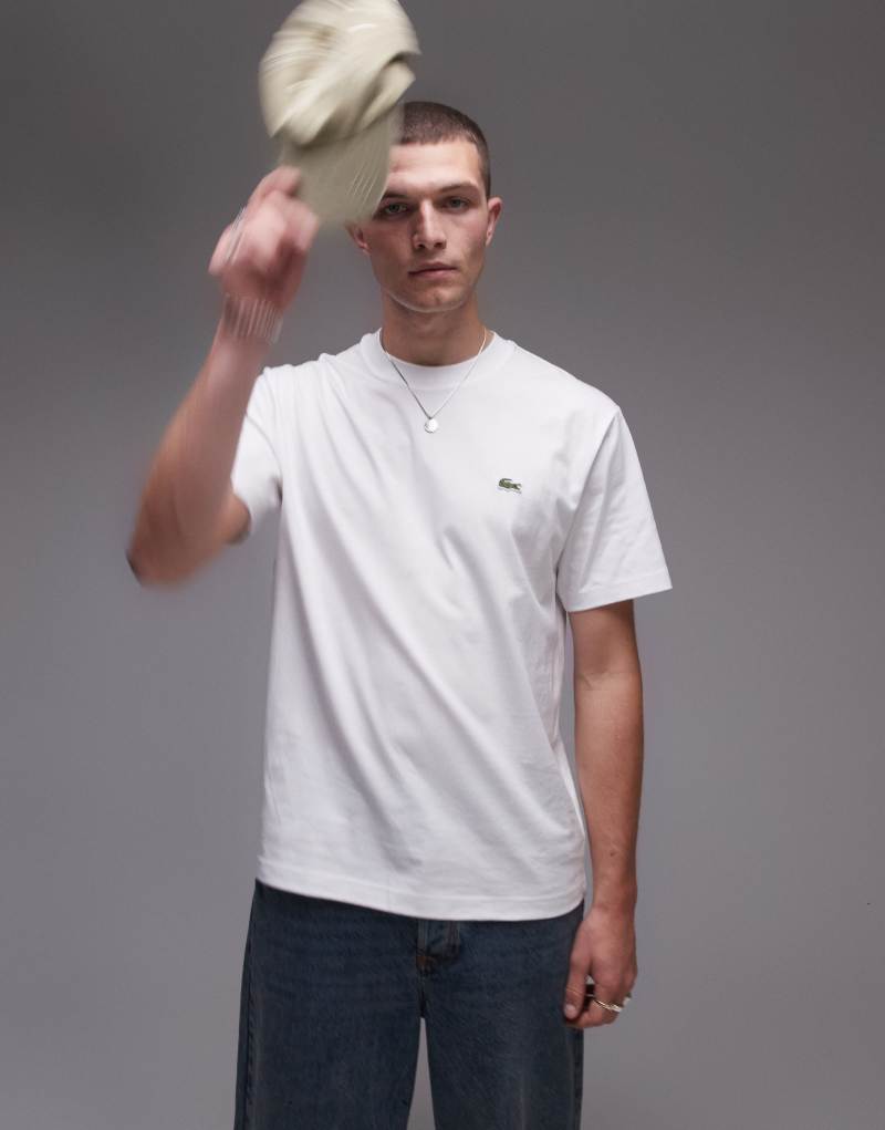 Lacoste logo t-shirt in white  Lacoste