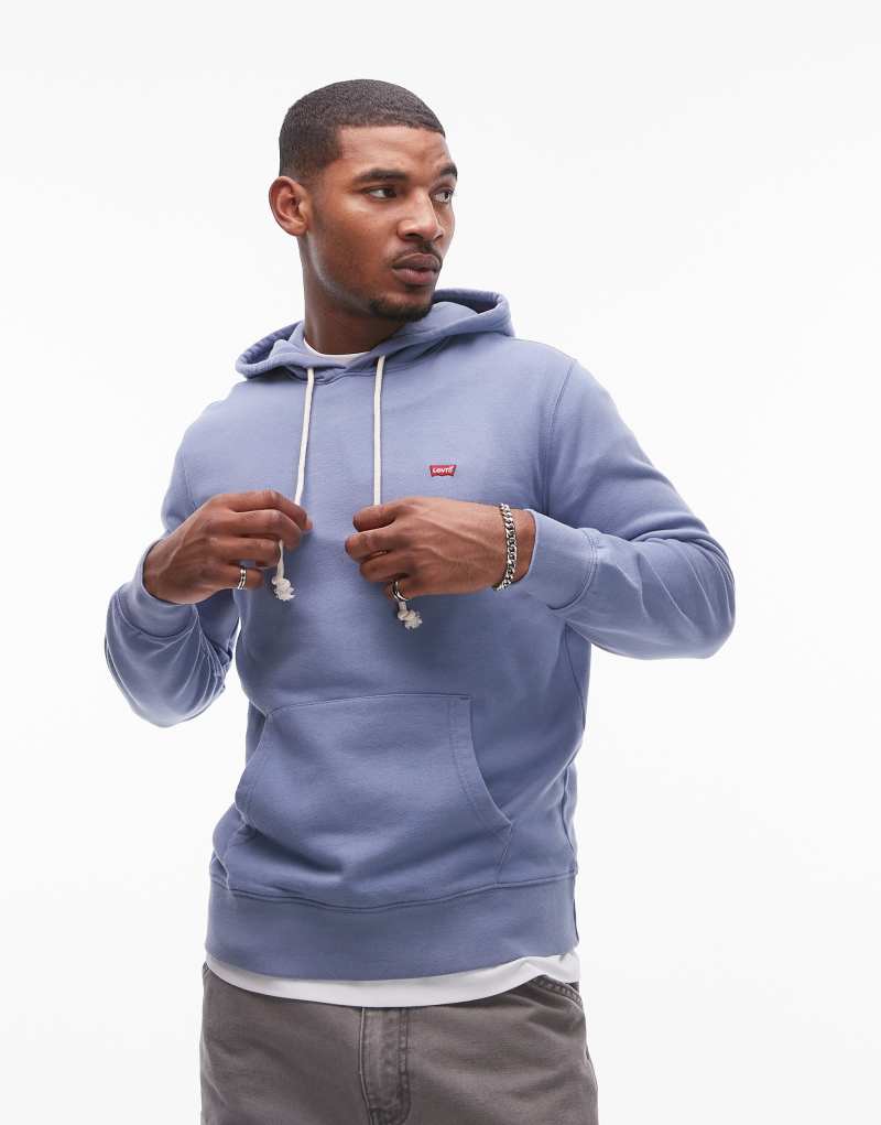 Levi's The Original batwing logo hoodie in light blue Levi's®