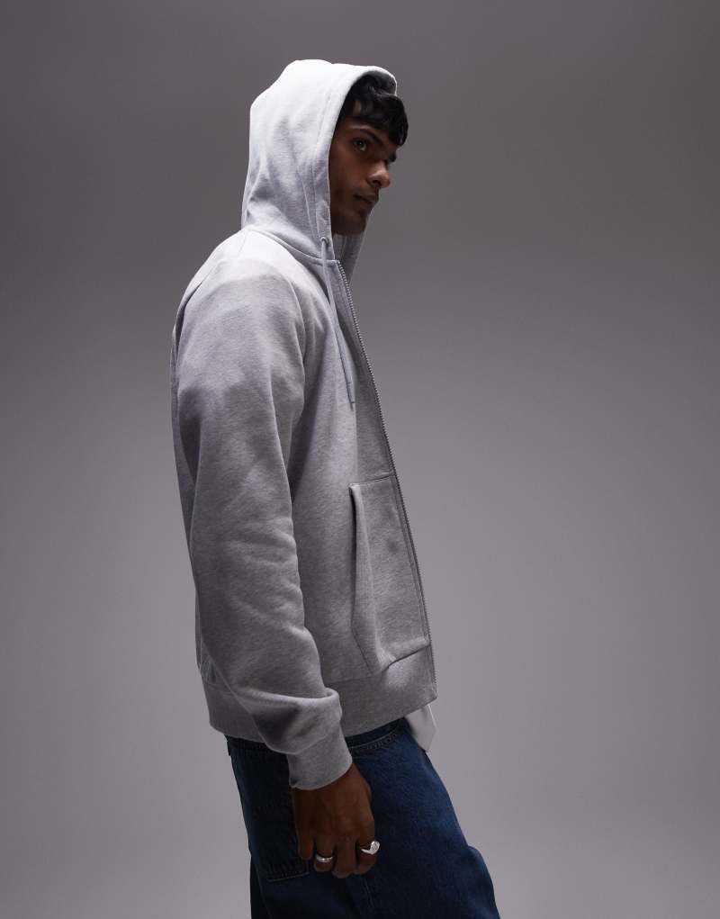 Lacoste zip up hoodie in gray Lacoste