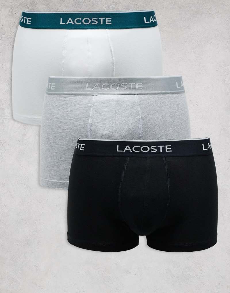 Lacoste essentials 3 pack boxer briefs in multi Lacoste