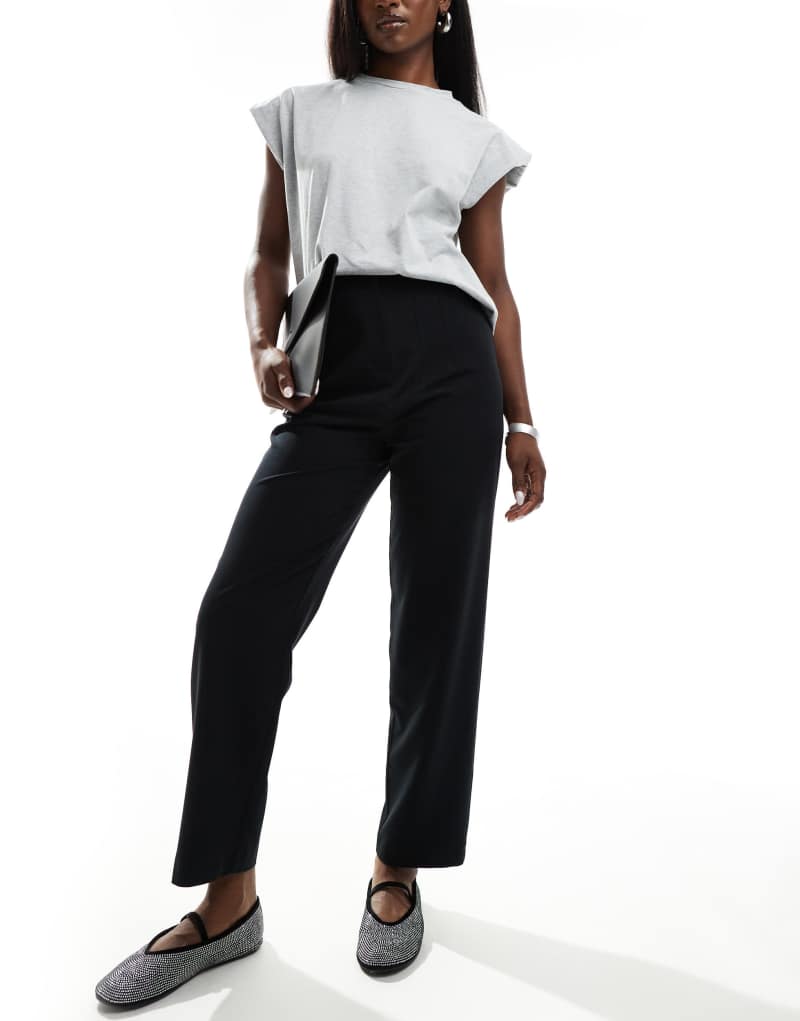 Miss Selfridge essentials cigarette pants in black Miss Selfridge