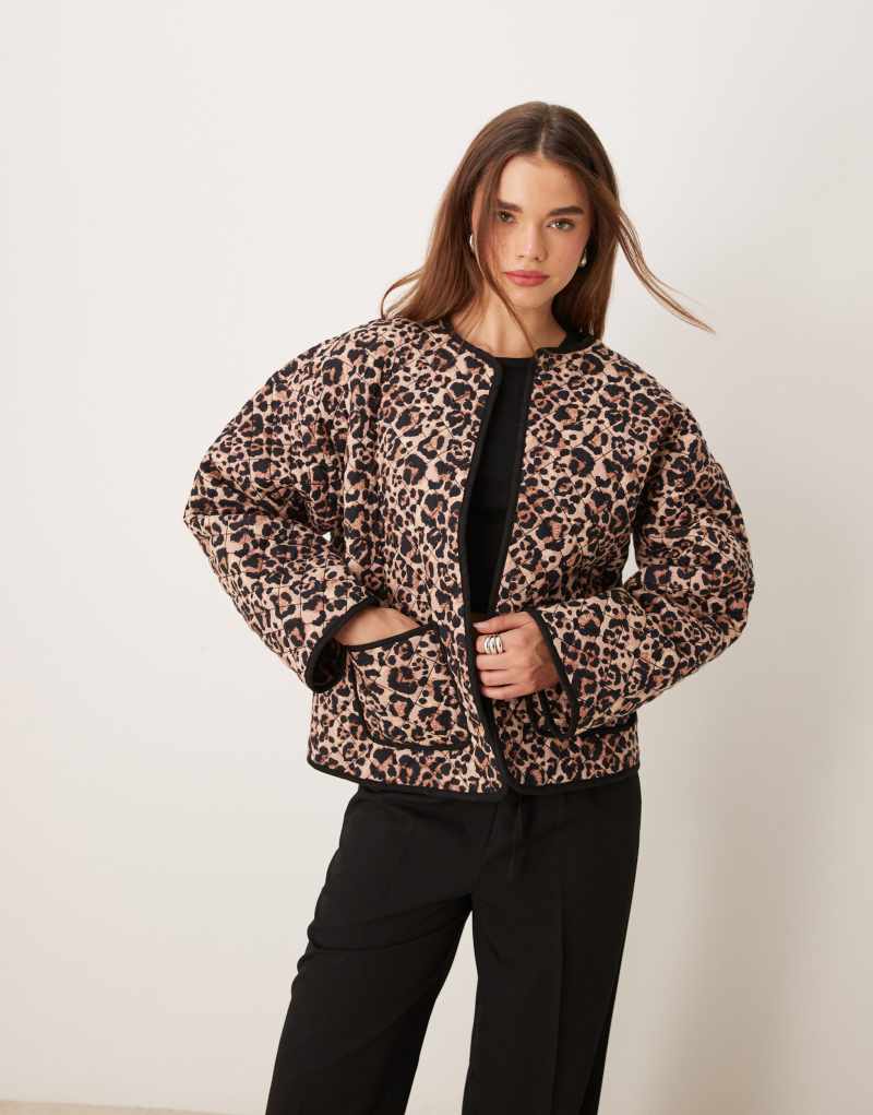 Nobody's Child quilted jacket in leopard print Nobody's Child