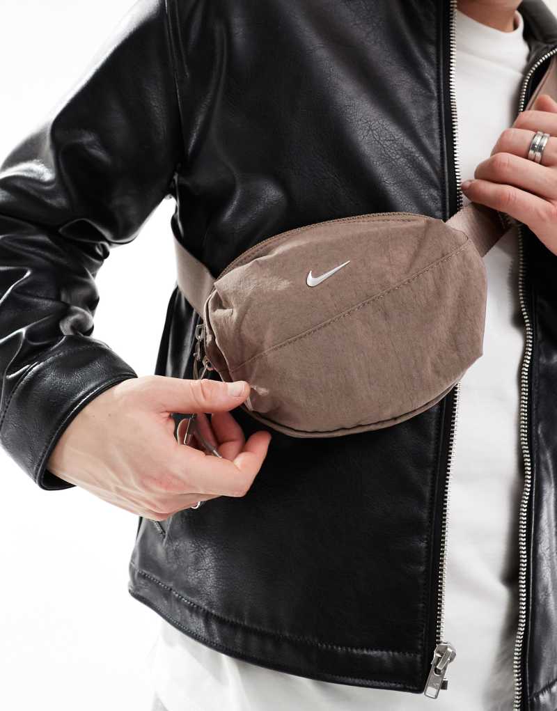 Nike Aura crossbody bag in brown Nike