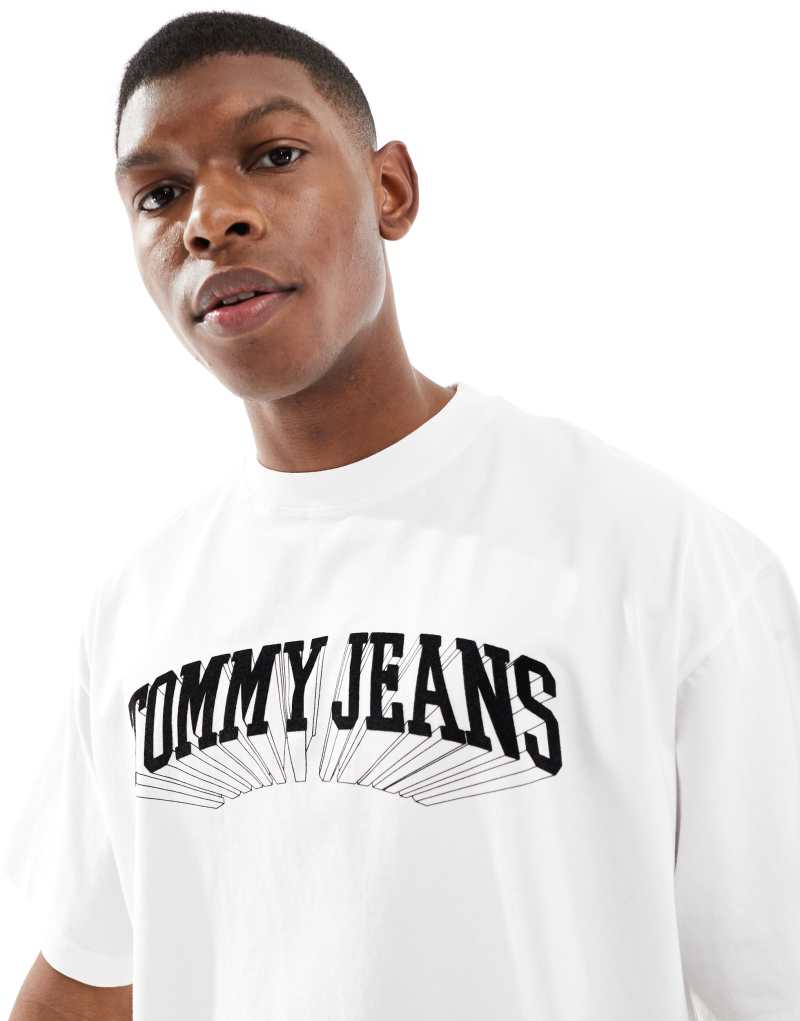 Tommy Jeans collegiate logo oversized T-shirt in white Tommy Jeans