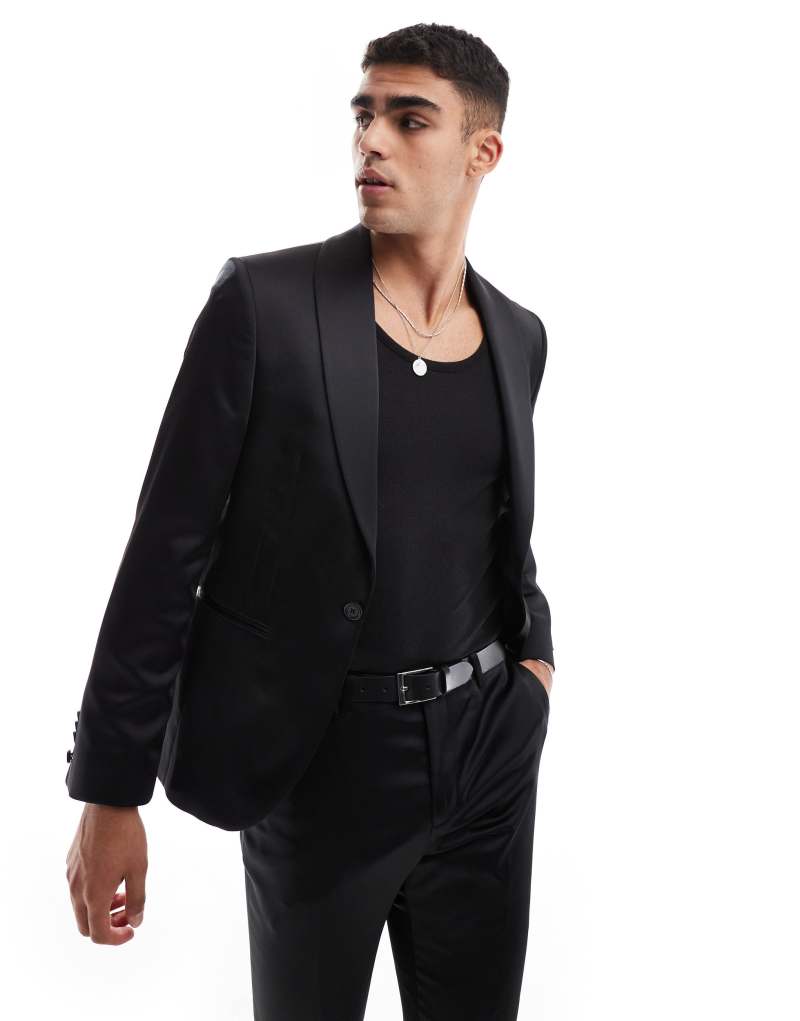 Twisted Tailor Draco skinny suit jacket in black - part of a set Twisted Tailor