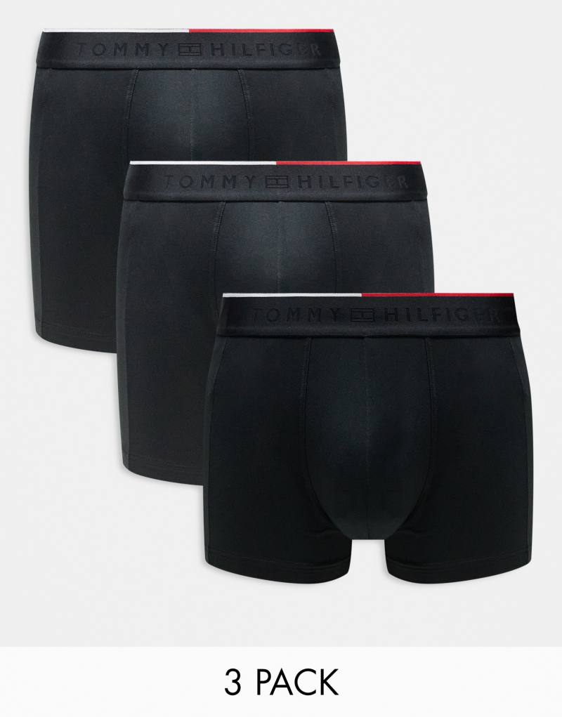 Tommy Hilfiger Everyday Micro fiber 3 pack trunk in black Tommy Hilfiger