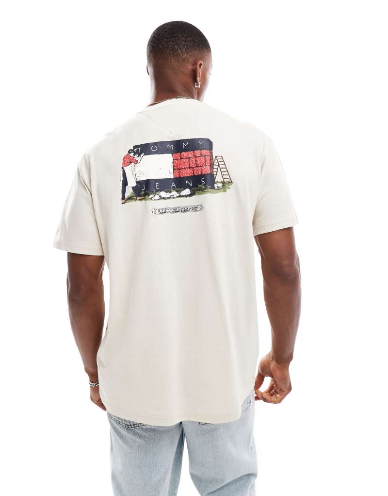 Tommy Jeans backprint graphic T-shirt in off white Tommy Jeans