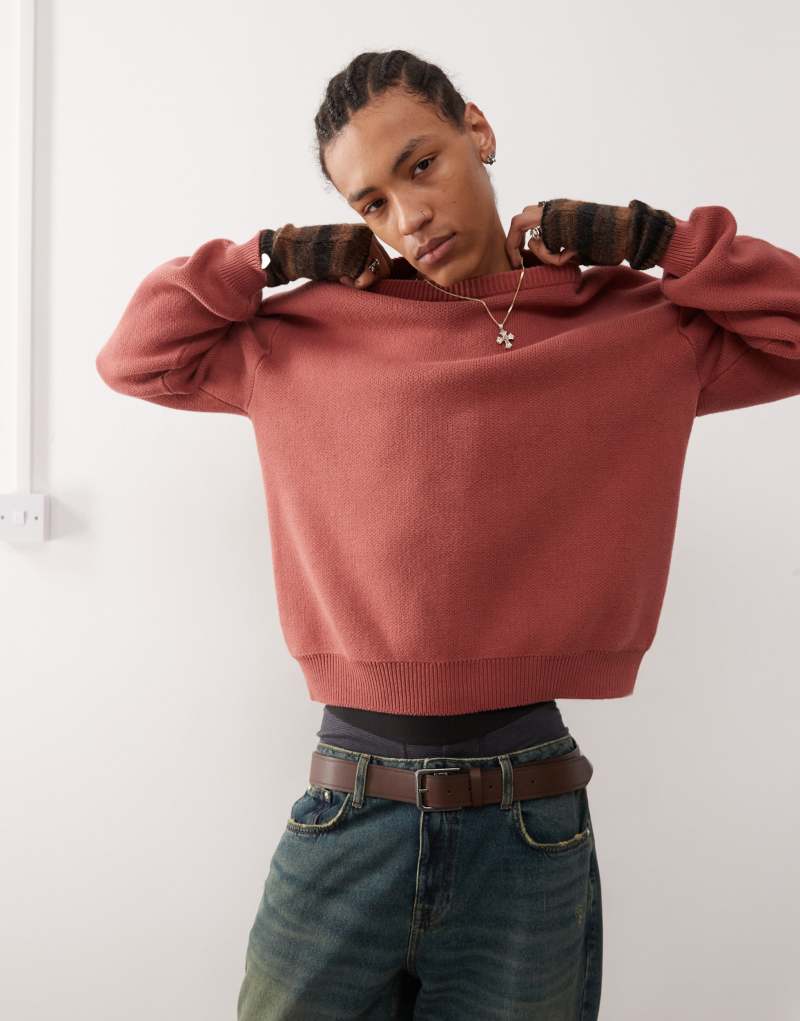 Weekday Emilio sweater in rust Weekday