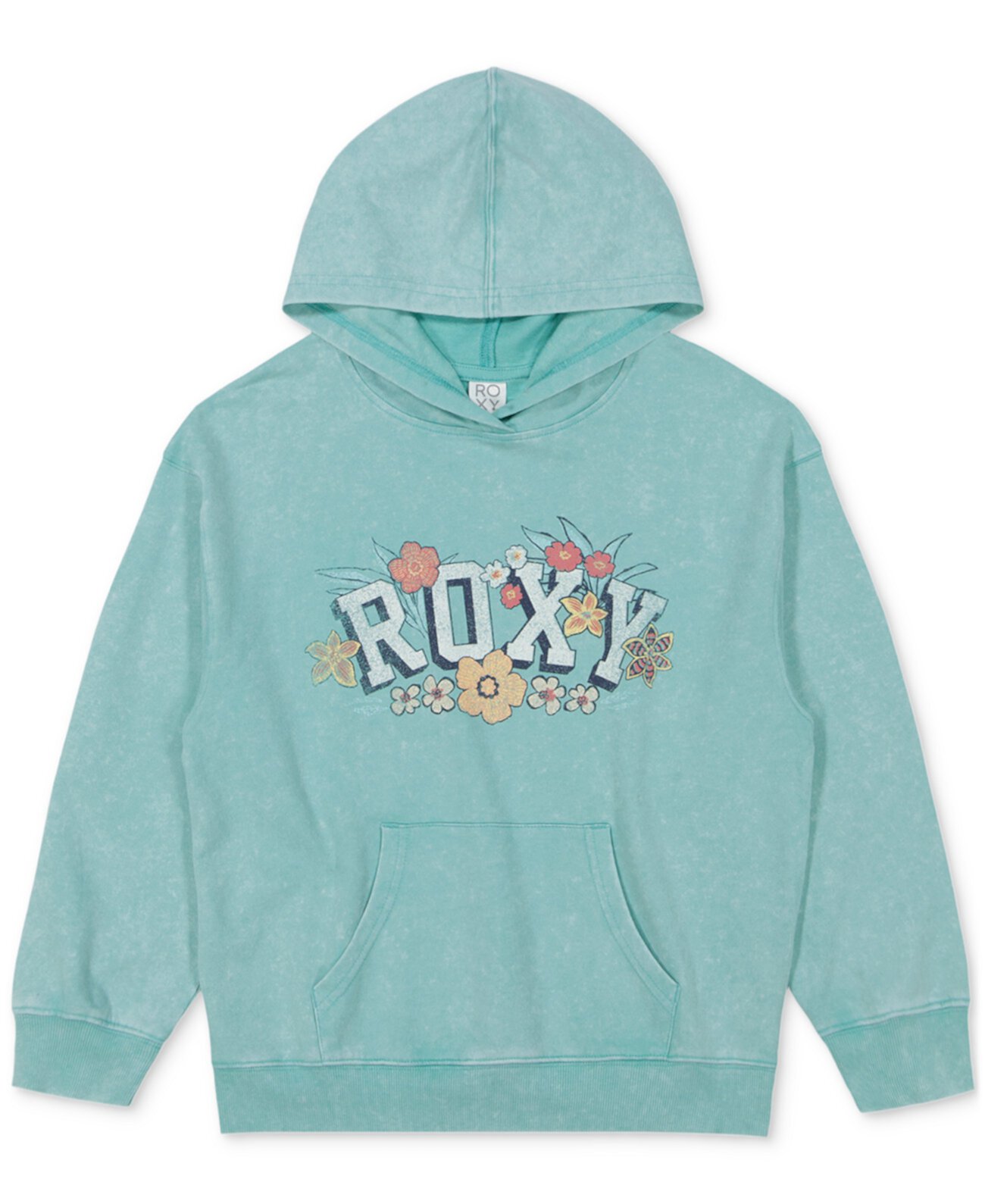 Big Girls Floral Logo Graphic Oversized Hoodie Roxy