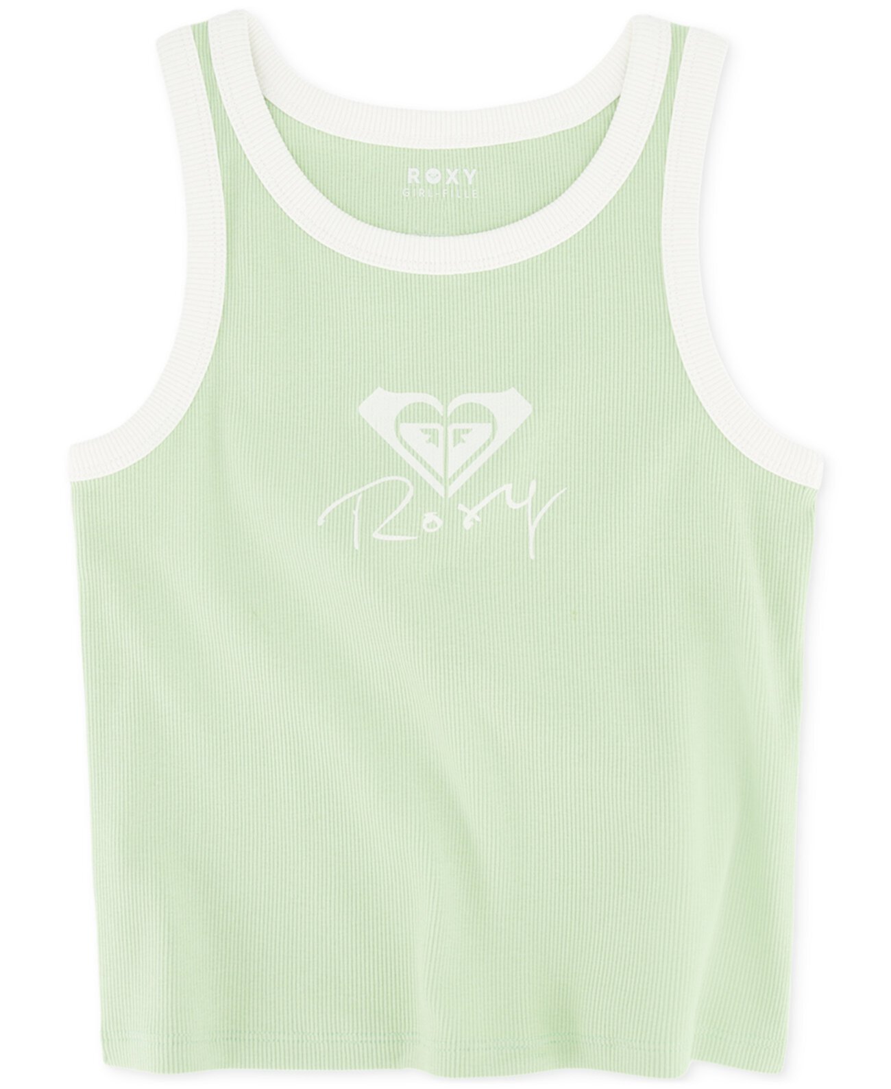 Big Girls Cotton Blend Retro Roxy Logo Ribbed Tank Top Roxy