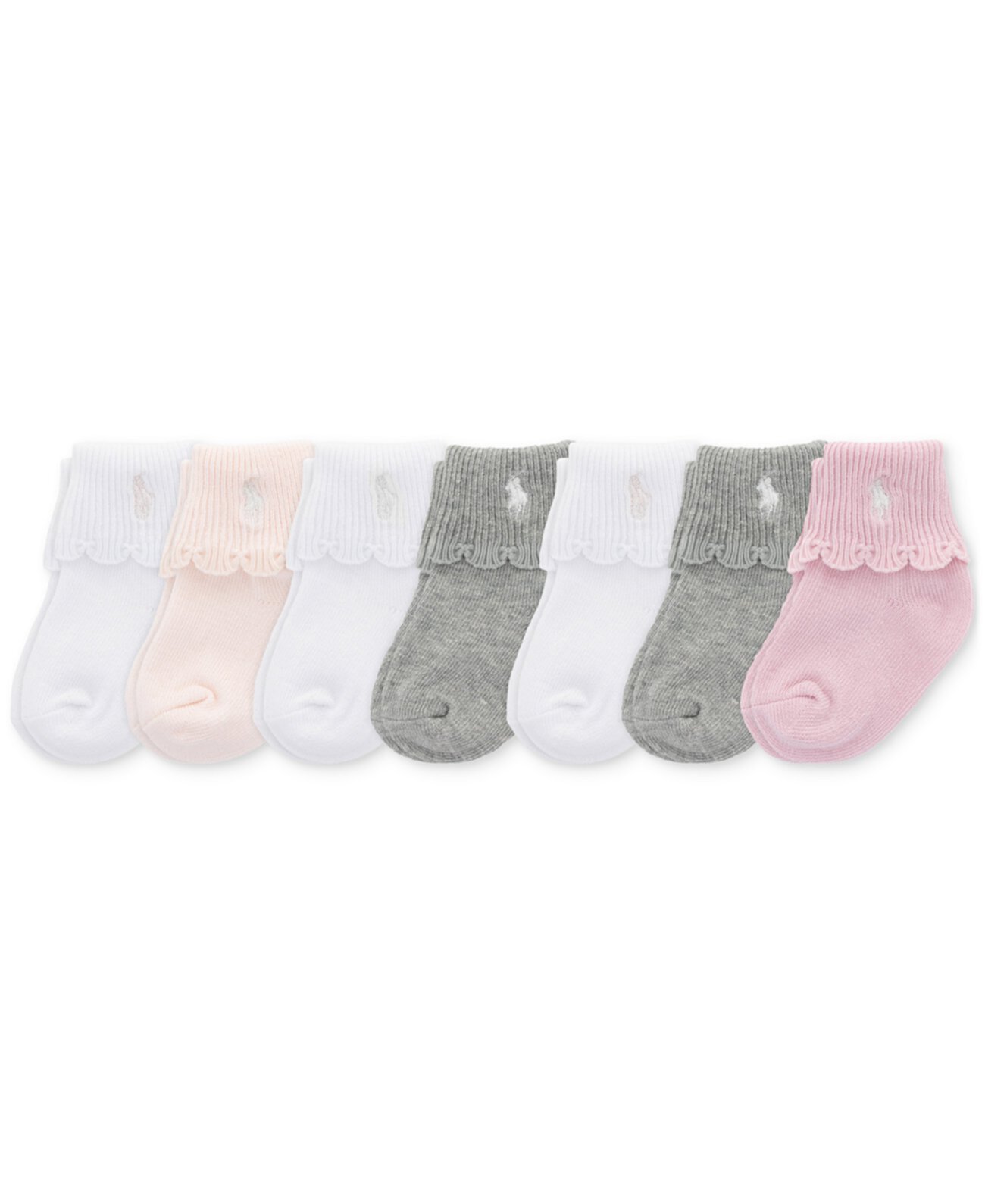 Baby Girls Polo Baby Essential Socks, 7 Pack Polo Ralph Lauren