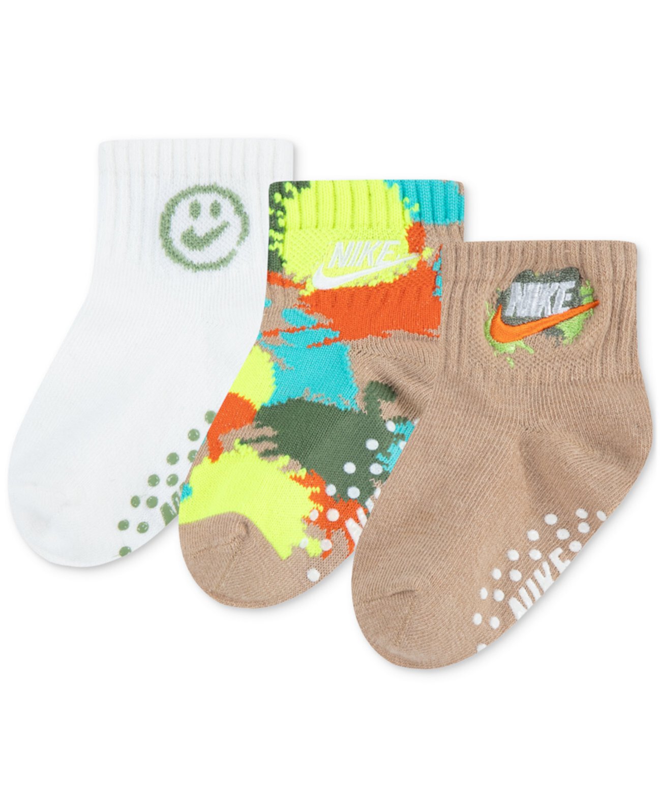 Baby Boys Gripper Ankle Socks, Pack of 3 Nike