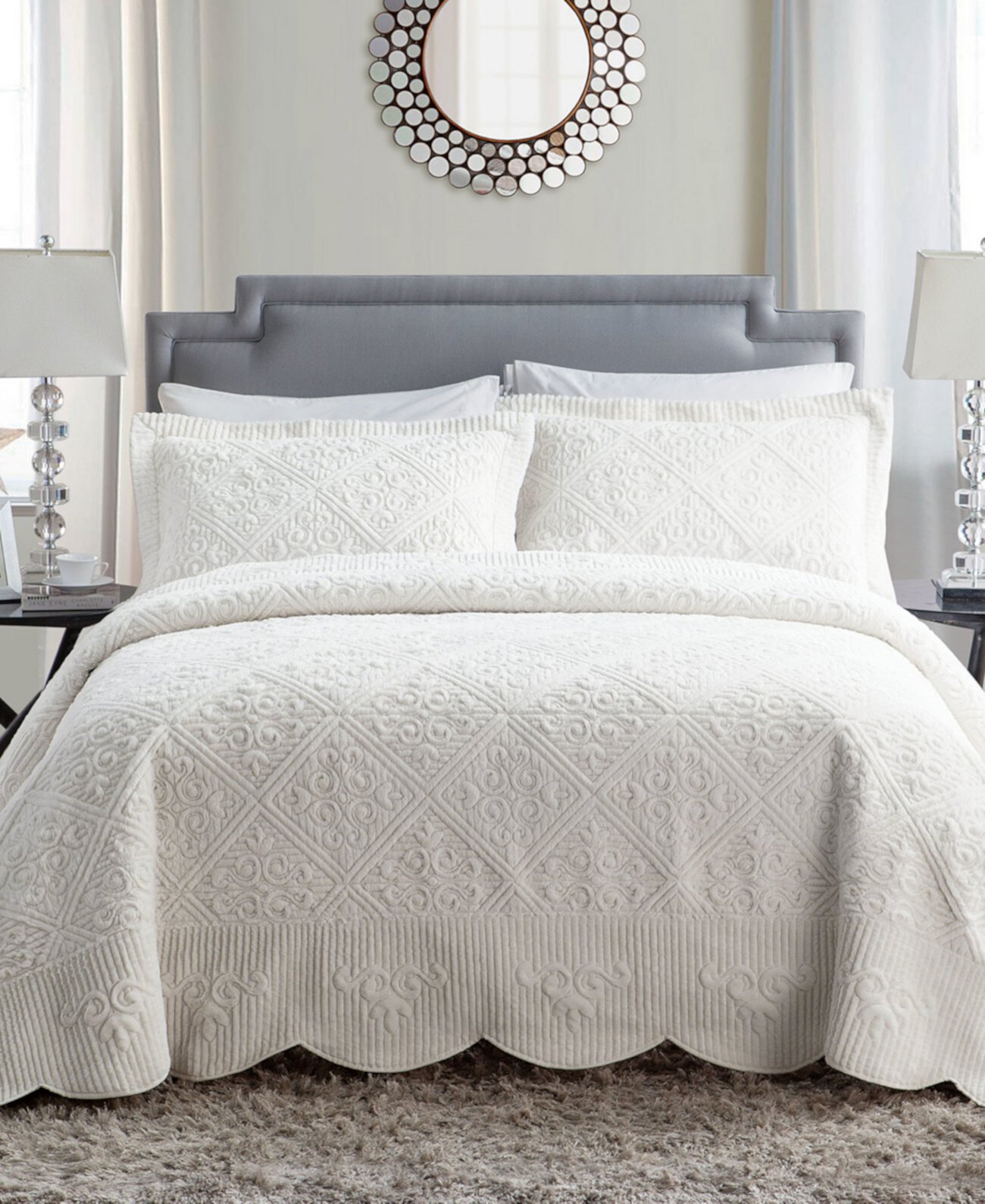 Westland Plush 3-Pc. Bedspread Set, Queen Vcny Home