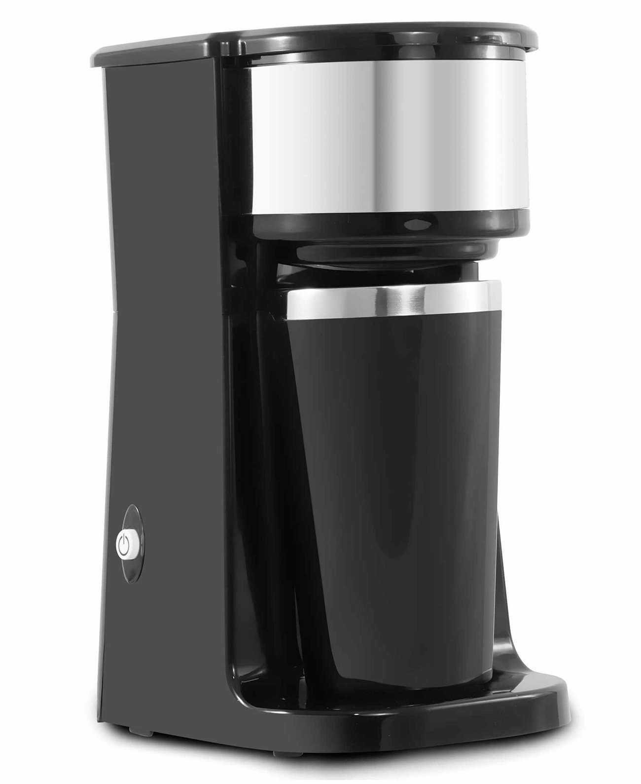 Personal Coffee Maker with Stainless Steel Interior Travel Mug Elite Cuisine