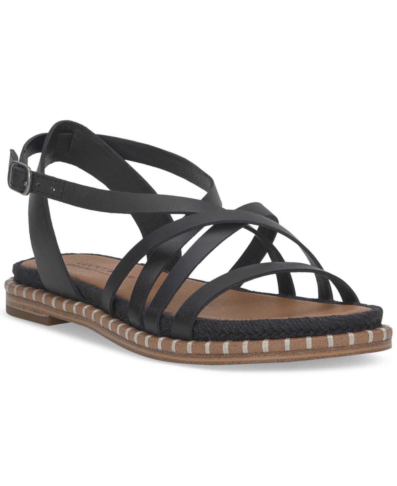 Women's Kielly Strappy Whipstitch Flat Sandals Lucky Brand