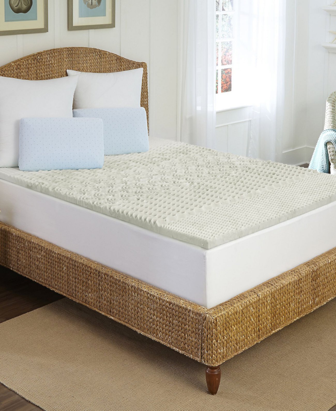 Pure Rest 5-Zone Memory Foam Topper, Full Rio Home