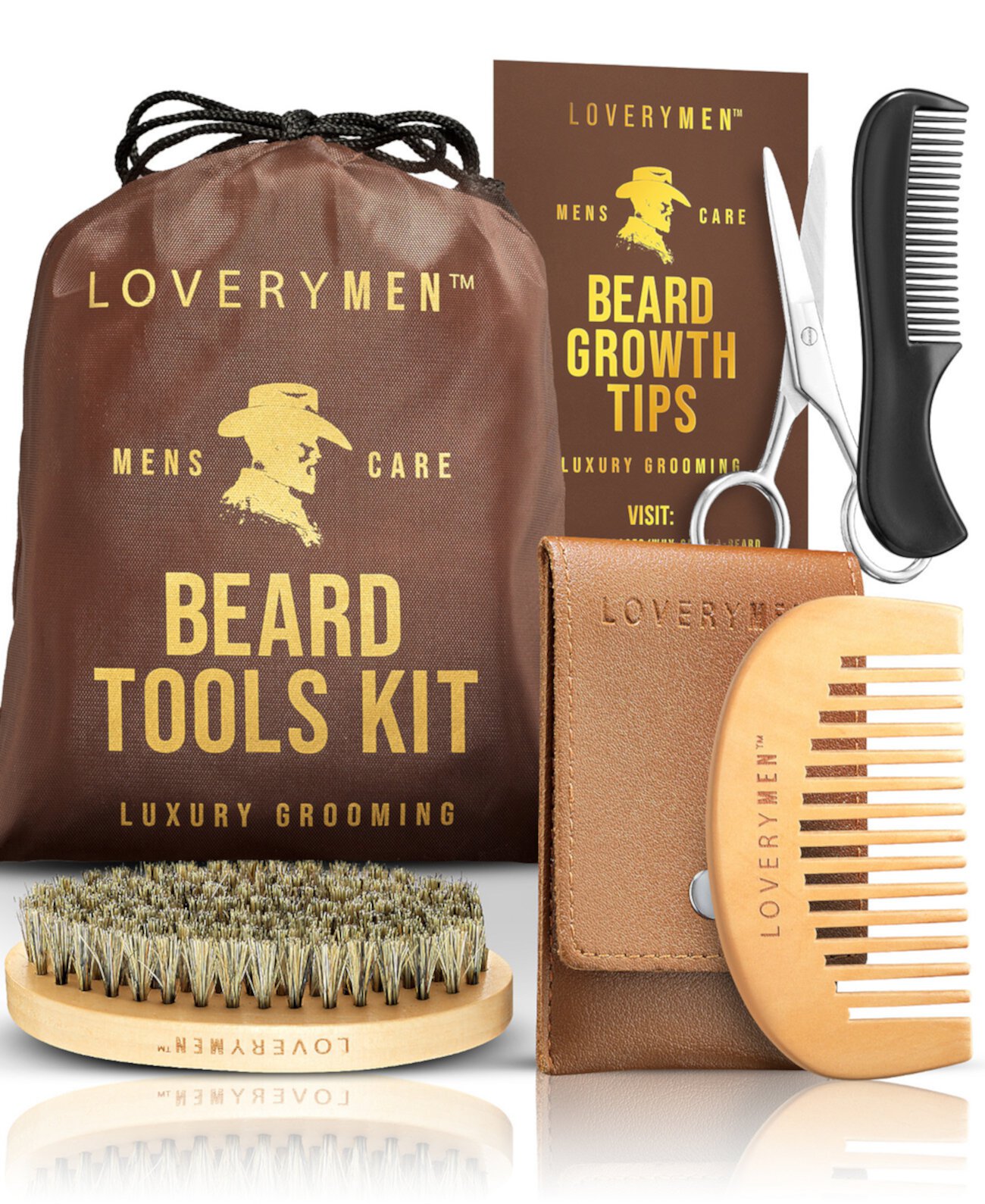 6-Pc. LoveryMen Beard Tools Grooming Gift Set Lovery