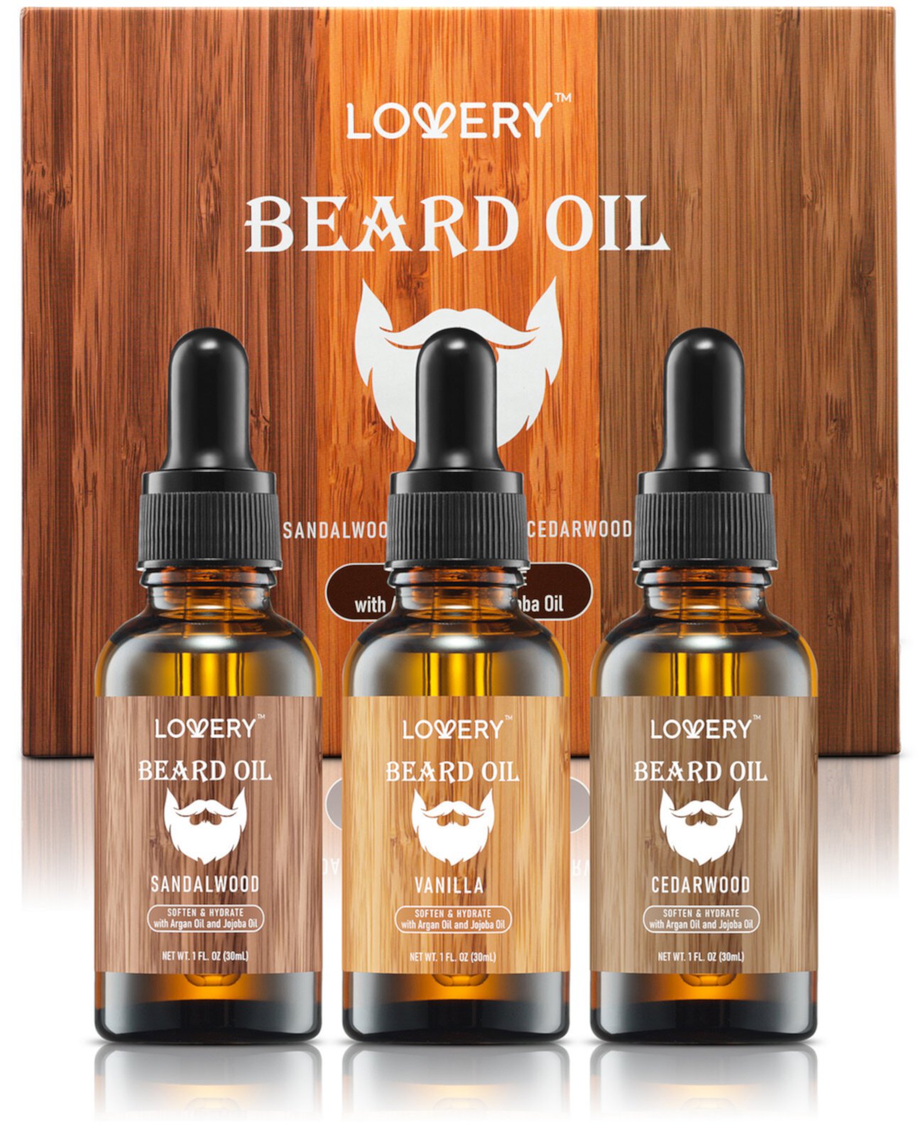 Men's 3-Pc. Nourishing & Moisturizing Beard Oil Gift Set Lovery