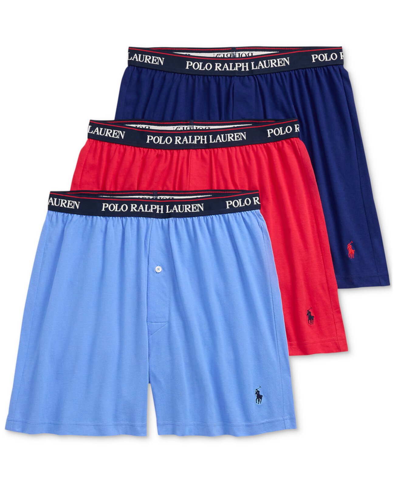 Men's 3-Pk. Cotton Classic Knit Boxers Polo Ralph Lauren