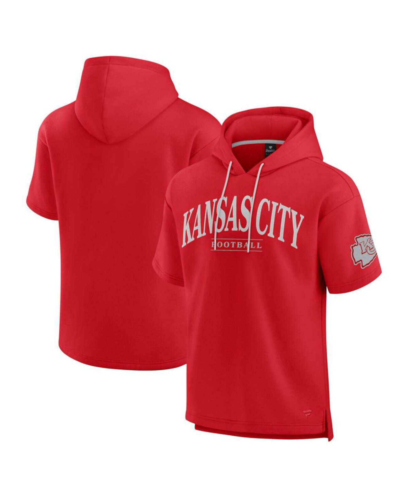 Men's and Women's Red Kansas City Chiefs Elements Ready Short Sleeve Pullover Hoodie Fanatics