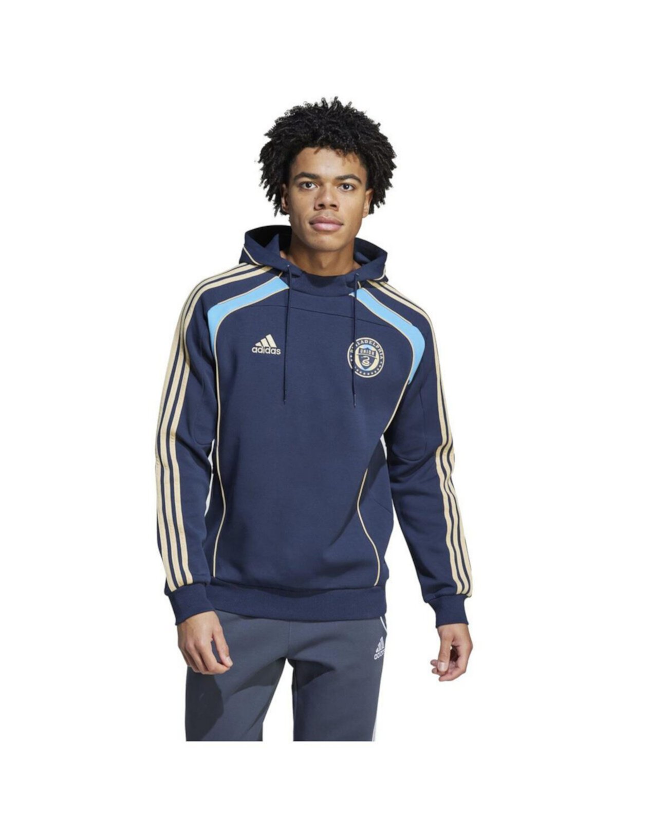 Men's Navy Philadelphia Union 2025 Travel Pullover Hoodie Adidas