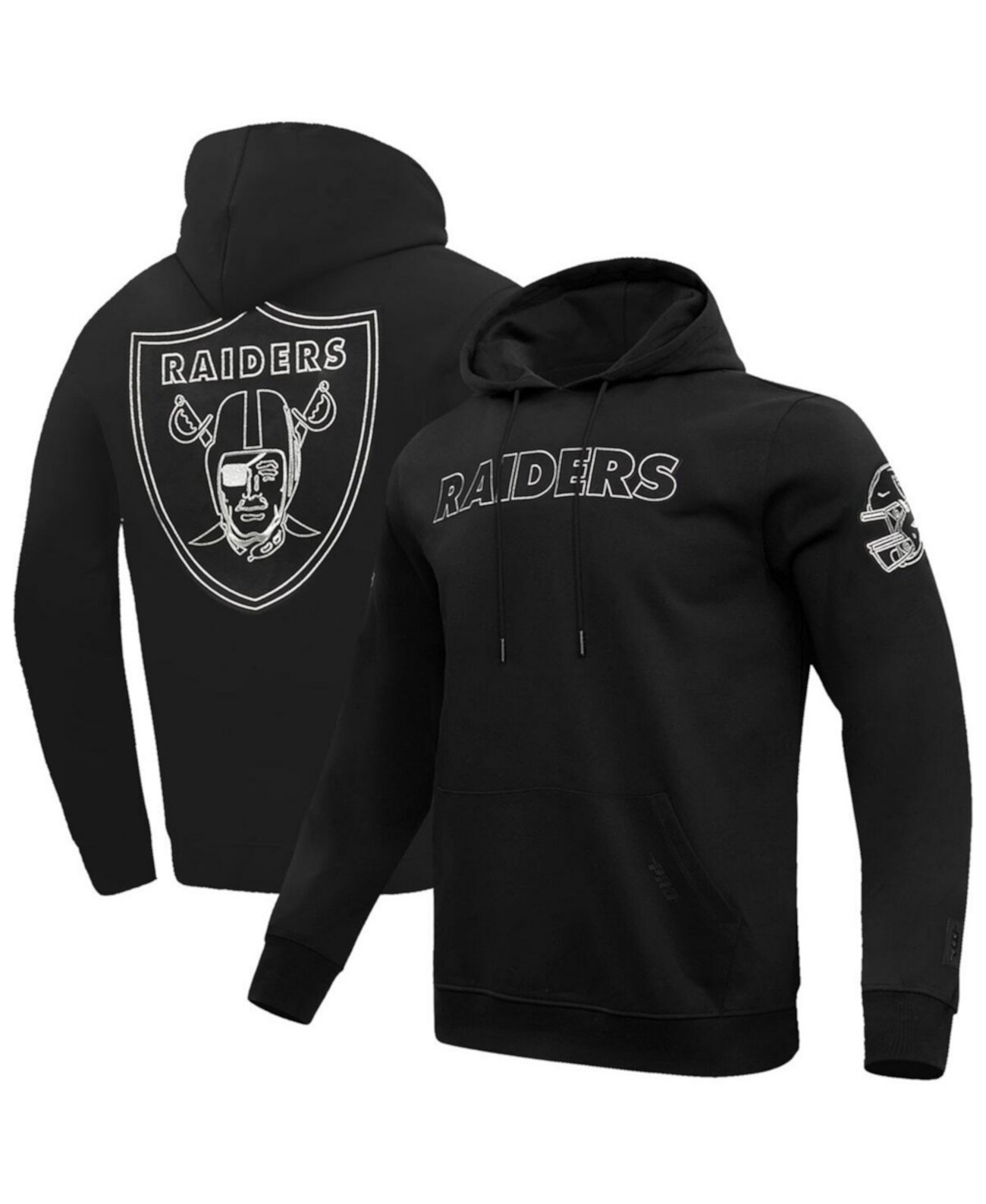 Men's Black Las Vegas Raiders Classic Chenille Pullover Hoodie Pro Standard