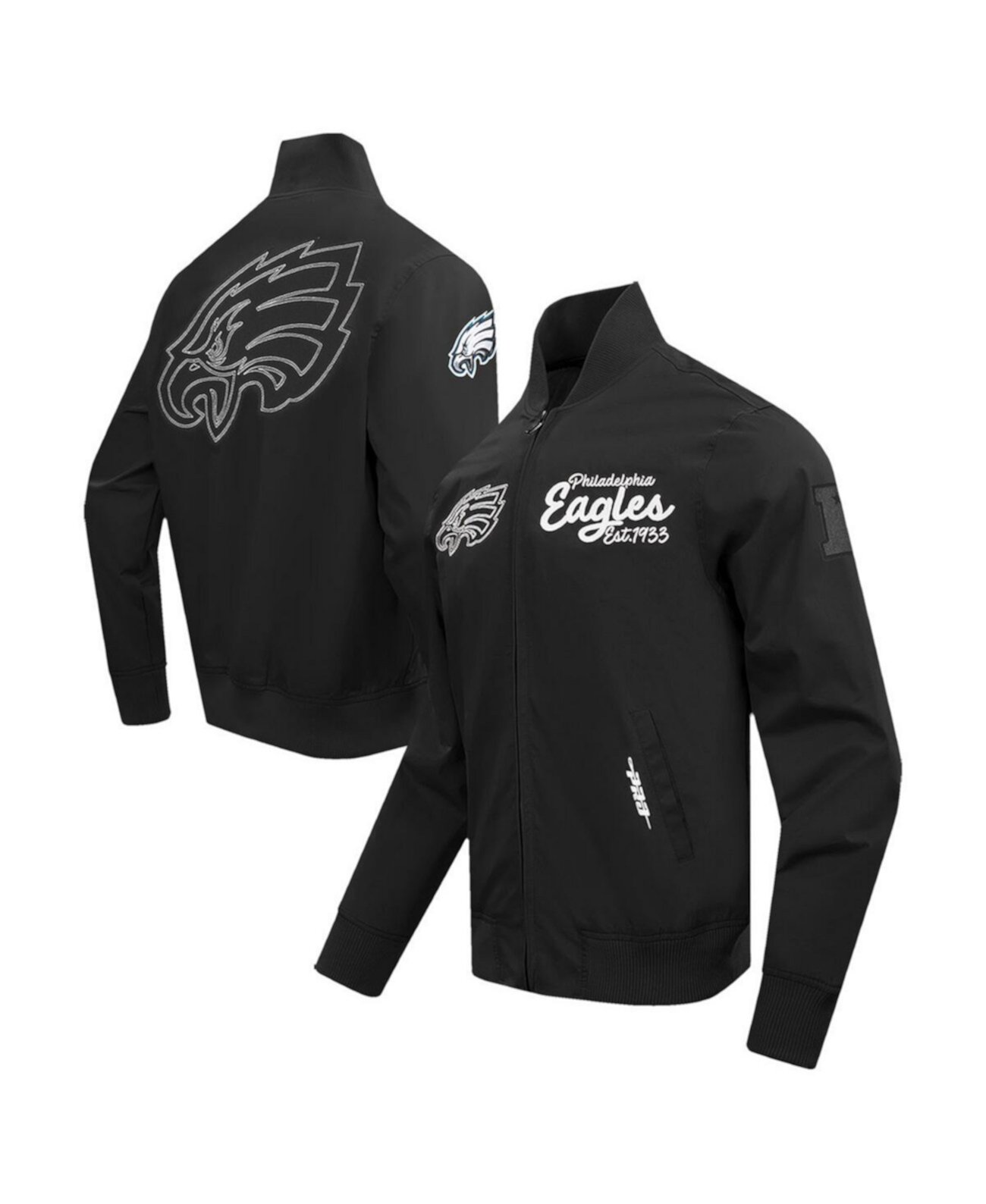 Men's Black Philadelphia Eagles Paint The City Twill Full-Zip Jacket Pro Standard