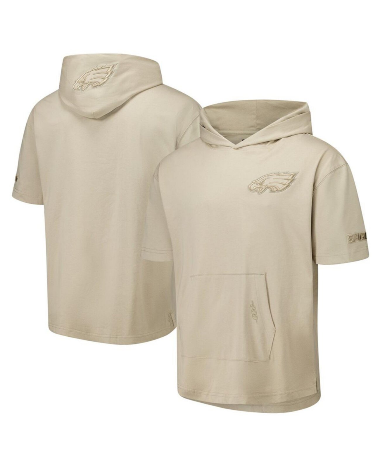 Men's Tan Philadelphia Eagles Neutrals Capsule Short Sleeve Pullover Hoodie Pro Standard