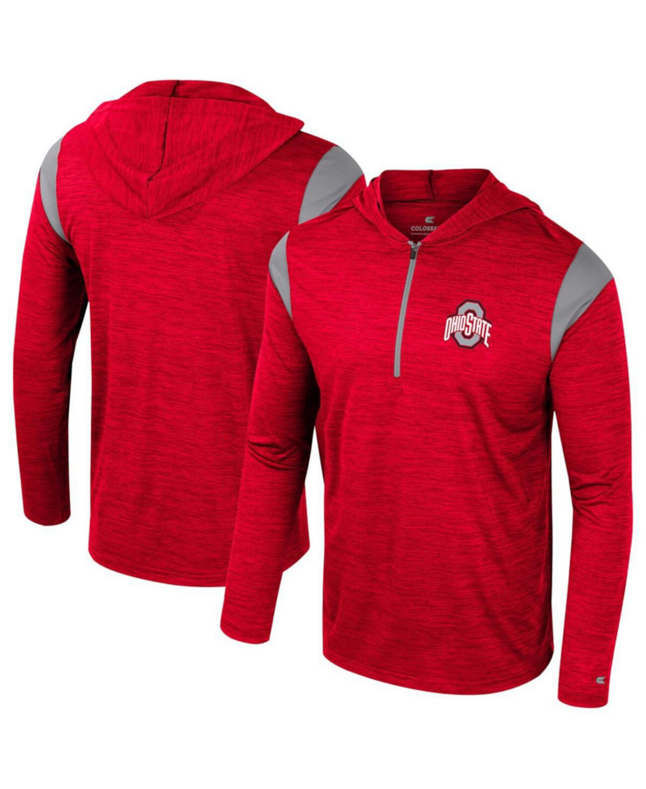 Men's Scarlet Ohio State Buckeyes Dozer Half-Zip Windshirt Colosseum